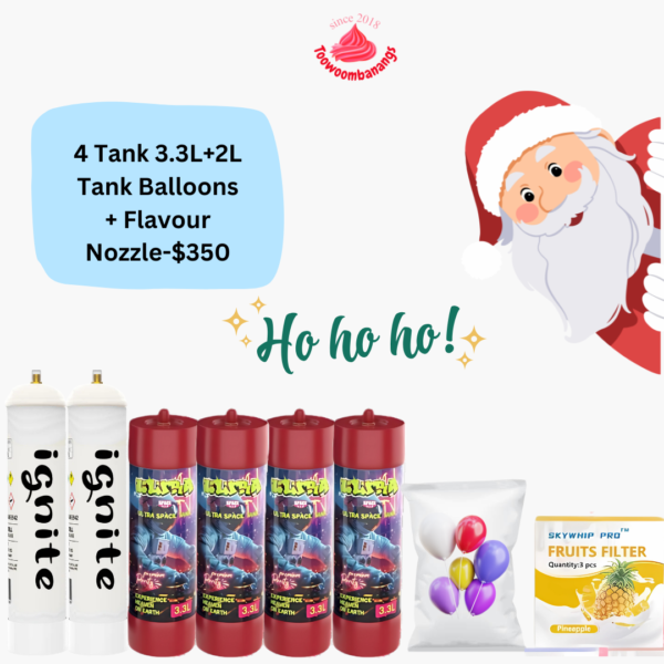 4 Tank 3.3L+2L Tank Balloons + Flavour Nozzle-$350